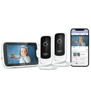 Hubble Nursery Pal Link Premium Twin - 5-Inch Baby Monitor with Multiple Features, 2 Smart Camera