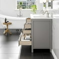 thumbnail image 4 of Eviva Aberdeen 78" Transitional Gray Bathroom Vanity with White Carrara Quartz Countertop, 4 of 7