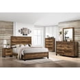 thumbnail image 3 of ACME Morales Wooden Rectangular 4-Drawer Chest with Metal Handle in Rustic Oak, 3 of 7