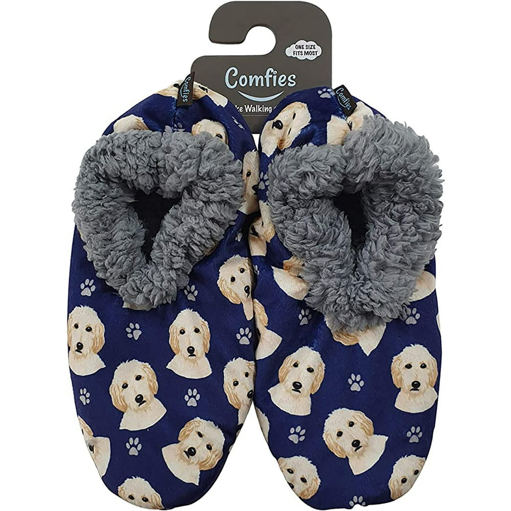 Comfies Comfies Womens Goldendoodle Dog Slippers Sherpa Lined