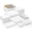 White, variant on 8 count Buffet Risers, Large Risers with Mini Signs, Buffet Table Cube Display Stands Box Risers for Party Catering Dessert Nesting Risers with Hollow Bottom White