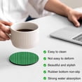 thumbnail image 3 of Retro Green Coasters Set of 2, Absorbent Coasters for Drinks, Vintage Rustic Plants Trees Lines Pattern Coaster for Desk Coffee Table Protection, Home Decor House Warming Gifts 4", 3 of 8