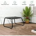 thumbnail image 4 of Outdoor Ottomans,Patio Foot Rest Portable Side Table Solid Steel Frame Small Seat All Weather Footrest for Indoor Outdoor Use 2 Pieces Black, 4 of 7