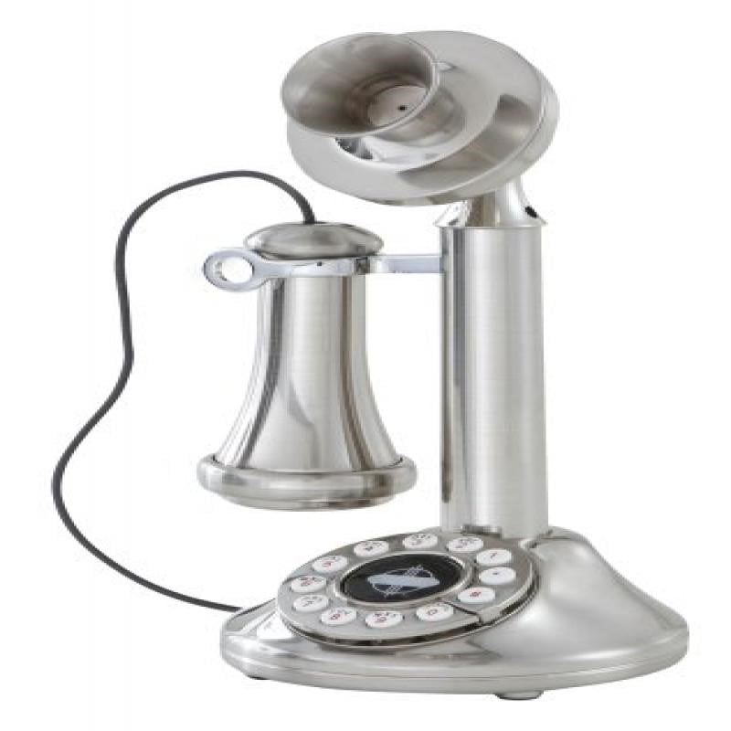 Crosley Radio CR64BC Candlestick Phone, Brushed Chrome