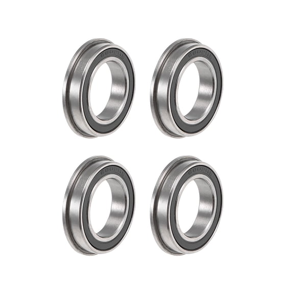 F6802-2RS Flange Ball Bearing, 15x24x5mm Sealed Chrome Bearings 4pcs