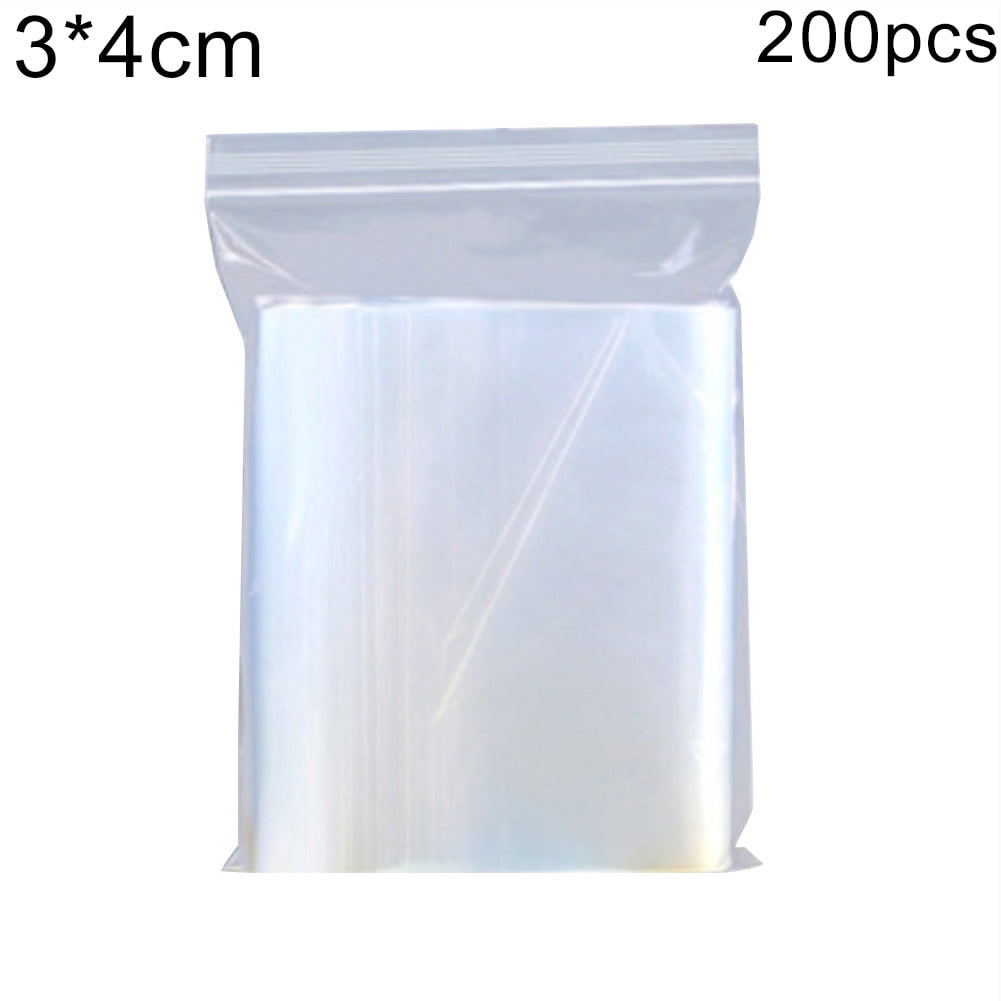 100x Small Clear Bags Baggy Jewellery Plastic Bags Self Seal Resealable Zip Lock 