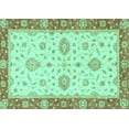 thumbnail image 1 of Ahgly Company Indoor Rectangle Oriental Turquoise Blue Traditional Area Rugs, 6' x 9', 1 of 4