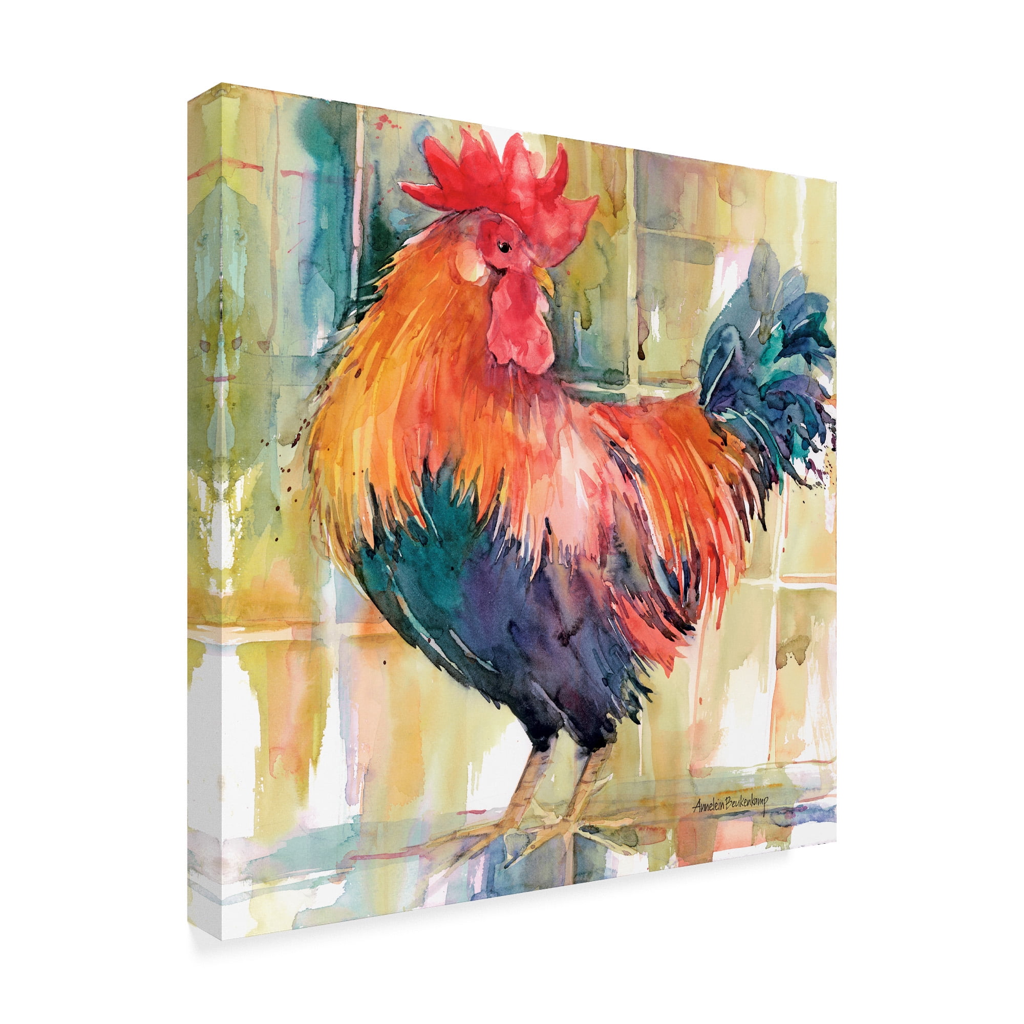 Trademark Fine Art 'Colorful Red Blue' Canvas Art by Annelein Beukenkamp