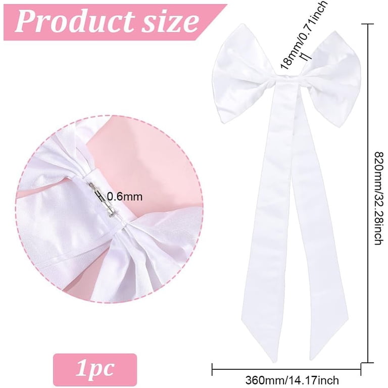 white satin bow for dress Exquisite High-end Satin Bow Train Cathedral Bow Train 118" Wedding Dress Bow Detachable Bow for Bridal Dress Ivory Bow, Wedding Accessory