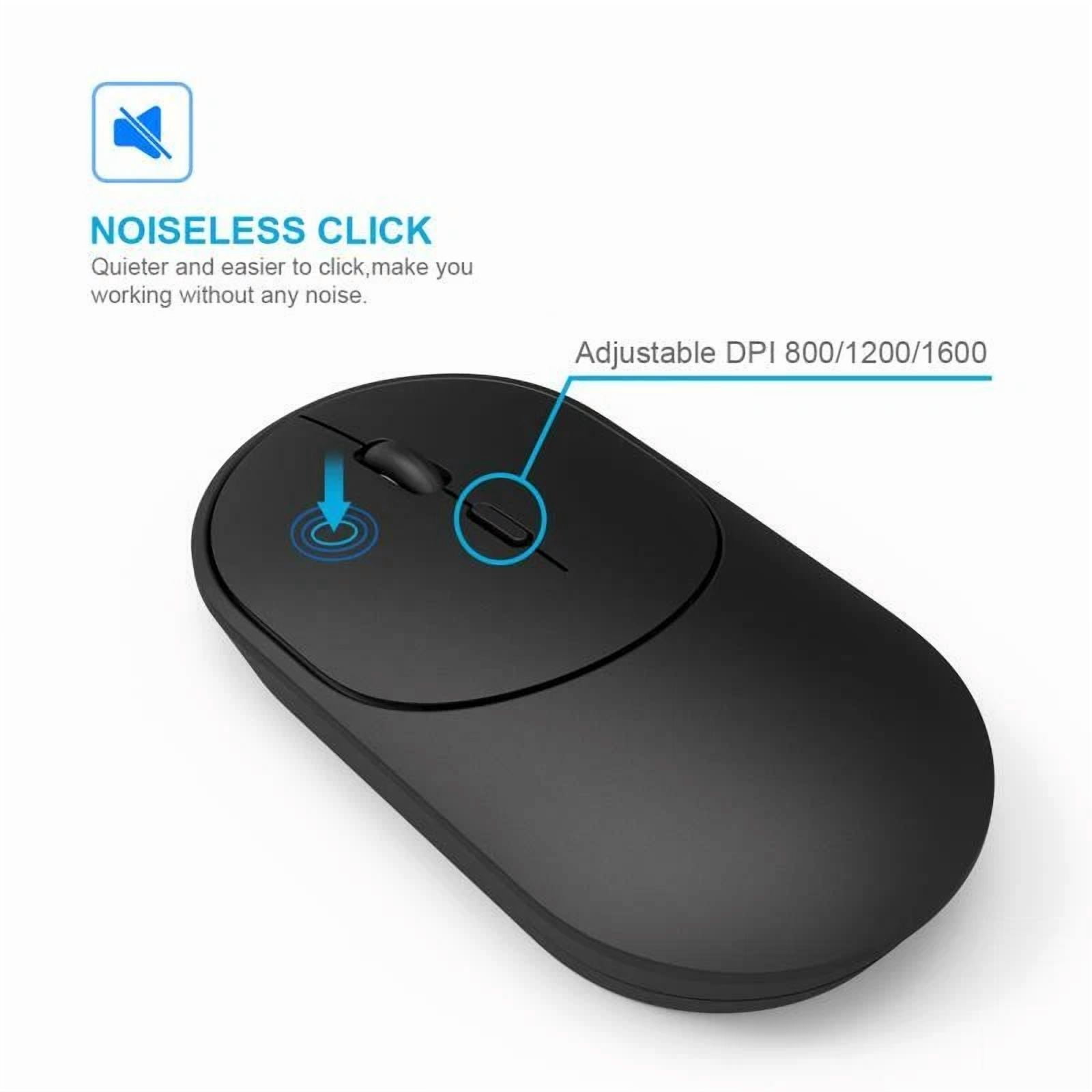 Dual Mode Wireless Rechargeable Mouse Bluetooth And 2.4G With Usb Nano Receiver
