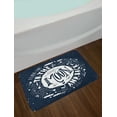 thumbnail image 2 of I Love You to the Moon and Back Bath Mat, Celestial Bodies Clouds Stars Galaxies Print, Plush Bathroom Decor Mat with Non Slip Backing, 29.5" X 17.5", Dark Violet Blue White, by Ambesonne, 2 of 2
