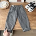 thumbnail image 2 of Krdevn Toddler Girls Spring Solid Cool Pocket Street Style Hop Pants Clothes,5-6 Years, 2 of 4