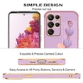 thumbnail image 6 of Compatible with Samsung Galaxy S23 Ultra Case Silicone, Cute Love-Heart Galaxy S23 Ultra Case with Love Heart Chain, Ultra Slim Soft Galaxy S23 Ultra Phone Case Shockproof Cases for Women (Purple), 6 of 13