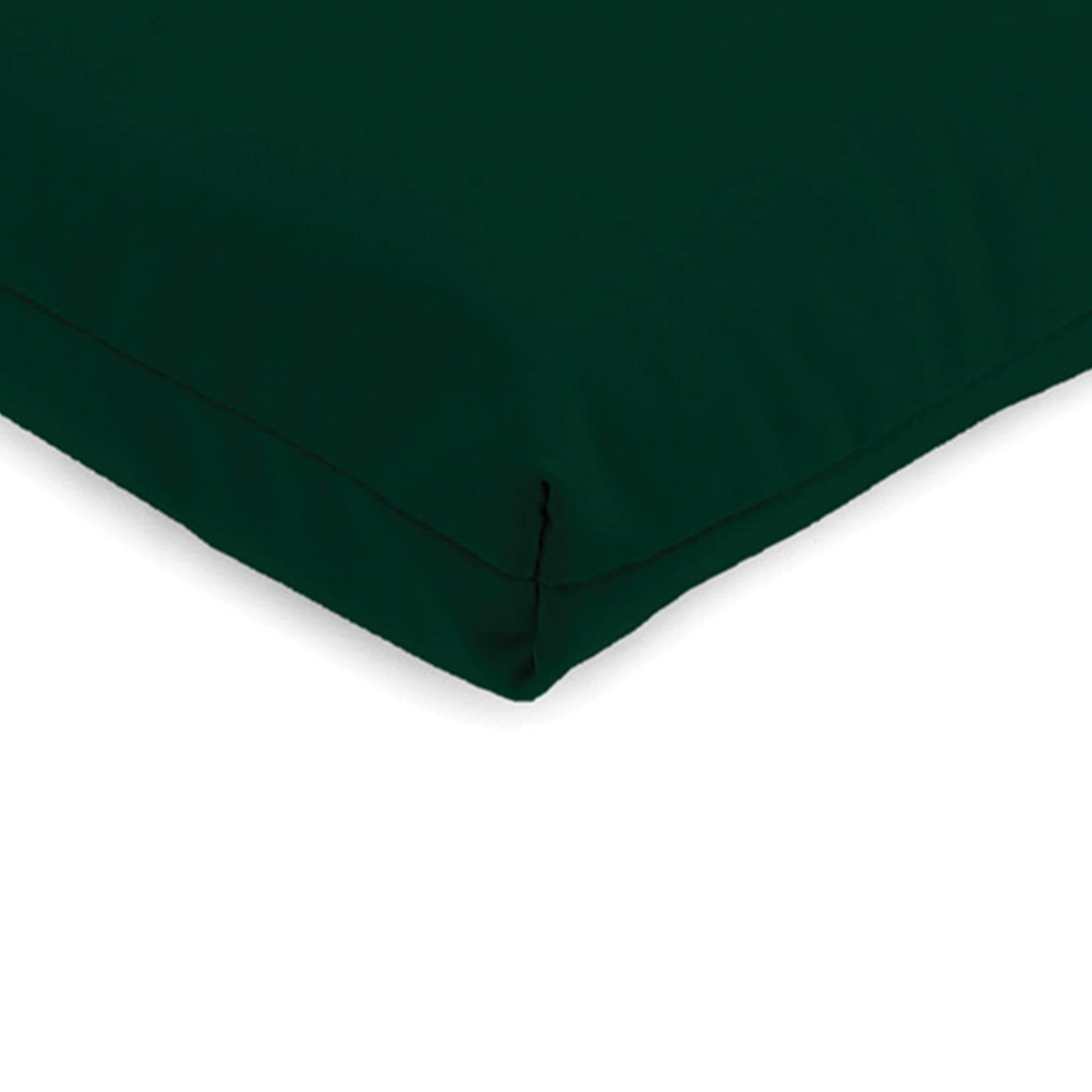 Jordan Manufacturing 44" x 21" Forest Green Solid Rectangular Outdoor Chair Cushion with Ties and Hanger Loop