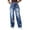A002_Blue, variant on Women's Ripped Retro Jeans Fashion High Waisted Straight Leg Pants Distressed Trousers