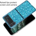 thumbnail image 3 of Compatible with Samsung Z Flip 4 Case Glitter Bling Samsung Galaxy Z Flip 4 Phone Case for Girls Cute Bumper Shockproof Protective Cases (Blue), 3 of 14