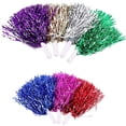 thumbnail image 1 of SHAR Cheerleader Pompoms Set - 14 Metallic Foil Hand Flowers - Perfect for Cheering Ball Dance, 1 of 5