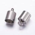 thumbnail image 5 of 100Pcs 304 Stainless Steel Column Cord Ends End Caps 8mm Inner Diameter Smooth End Caps Terminators Cord Finding for Jewelry Making, 5 of 5