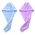 thumbnail image 1 of Paquete de 2 toallas para el cabello, turbantes para cabello mojado, toallas para secar el cabello para mujeres con cabello rizado, 1 of 5