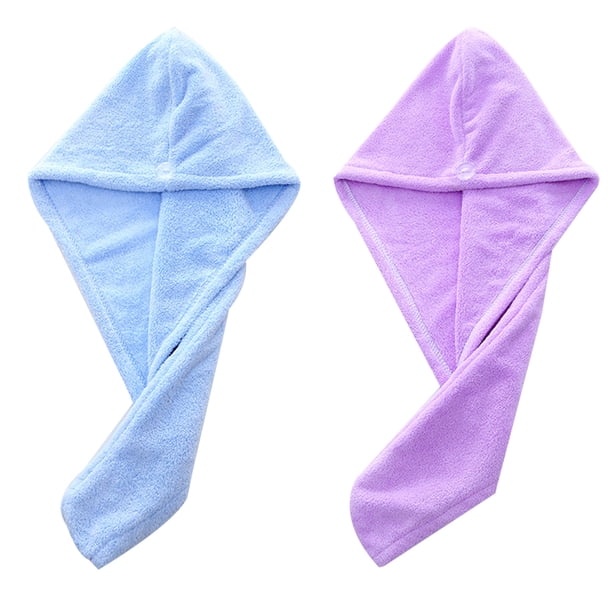 Paquete de 2 toallas para envolver el cabello, turbantes para el cabello mojado, toallas para secar el cabello para mujeres con cabello rizado