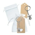 thumbnail image 4 of Yoetaun 30Pieces Angel Keychain Favor Angel Pendant Keychain Christening Gift Keyring with Thank You Kraft Pendant Bag for Kids Silver, 4 of 5