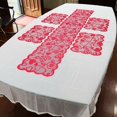 thumbnail image 6 of Lilixerw 13 x 72 inch Valentine's Day Decor Lace Table Runner with 4 Placemats,Romantic Decorations Kitchen Dining Table Decoration for Valentines Decoration, 6 of 6