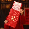 thumbnail image 1 of Grandes Enveloppes Angpao Rouges du Nouvel An Chinois pour l'Année du Cheval 2026, Décoration Cadeau Traditionnelle du Zodiaque, Grand Sachet d'Argent Festif, 1 of 8