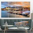 thumbnail image 1 of Cape Town Waterfront at Sunset - Modern Landscape Canvas Art, 1 of 4