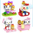 thumbnail image 4 of Sanrio Hello Kitty Small Particle Assembled Building Block Toys Action Figure Kuromi Melody Puzzle Room Decoration, 4 of 7