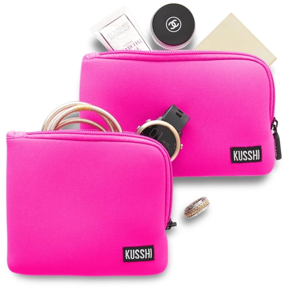 Set de bolsas de neopreno para pasaporte y maquillaje KUSSHI On-The-Go