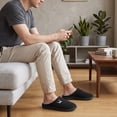 thumbnail image 2 of Ecetana Slippers for Men Memory Foam Cotton Slippers Comfort Warm Slip On House Shoes, 2 of 6