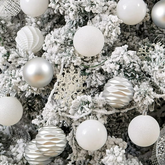 24-Piece Shatterproof Christmas Ball Ornaments, 40mm