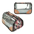thumbnail image 2 of Small Pet Carrier for Small Dogs and Cats - Waterproof Soft Pet Travel Bag with Meshed Window - TSA Approved Pet Carrier for Cat Travel Bag - 7.9 x 13.8 x 7.9 Inch - Black-Flower, 2 of 8
