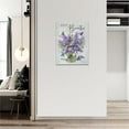 thumbnail image 3 of Farmhouse Lavender Bathroom Flower Decor Wall Art Just Breathe Rustic Hummingbird Floral Purple Pictures Wall Decor Canvas Painting Prints Artwork Home Decorations Framed for Bedroom 12"x16", 3 of 6