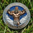 thumbnail image 1 of Power Resurrection Commemorative Coin, Inspiring Keepsake With Quality Craftsmanship, for Ceremonial Practice, Color, 1 of 5