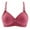 Red, variant on Training Bra Women Bras Double Breasted Comfortable Breathable Solid No Underwire Buckle Underwear V-Neck No Underwire Bra Feature Hook and Eye Closure Molded Bra Style Y-525 , Red M