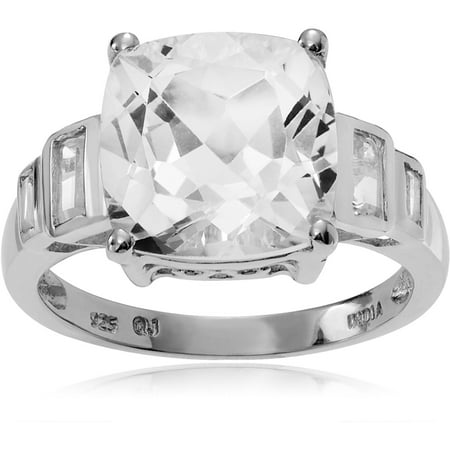 Brinley Co. Women's Crystal Topaz Sterling Silver Rhodium-Plated Fashion Ring