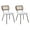 White - Sherpa - 2pcs, variant on Dayalane Rattan Dining Chairs Set of 4, Sherpa Upholstered Kitchen Chairs with Cane Back, Mid-Century Modern Armless Dining Side Chairs with Metal Legs for Dining Room Living Room Restaurant, Black