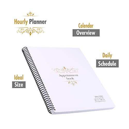 Massage Spas 200 Pages Hairdressers 8 Column Undated Appointment Book and More Stylists Eight Person Daily and Hourly Schedule Notebook for Salons 