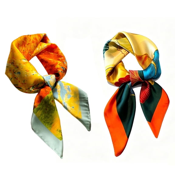 LILIYA Fashion Scarf for Women - Long Scarf Soft Lightweight, Silk Feeling for Neck, Hair, Purse & Belt Accessory All Season