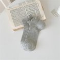 thumbnail image 2 of Floleo Women's Summer Ruffle Trim Ankle Socks Ribbed Knit Low Cut Casual Daily Wear Soft Breathable Thin Solid Color Bootie Liner Comfort Fit, 2 of 5