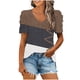 thumbnail image 2 of Fiudx Liquidación de Ofertas Flash Mujer Moda Casual Manga Corta Suelta Camiseta Blusa Tops, 2 of 5