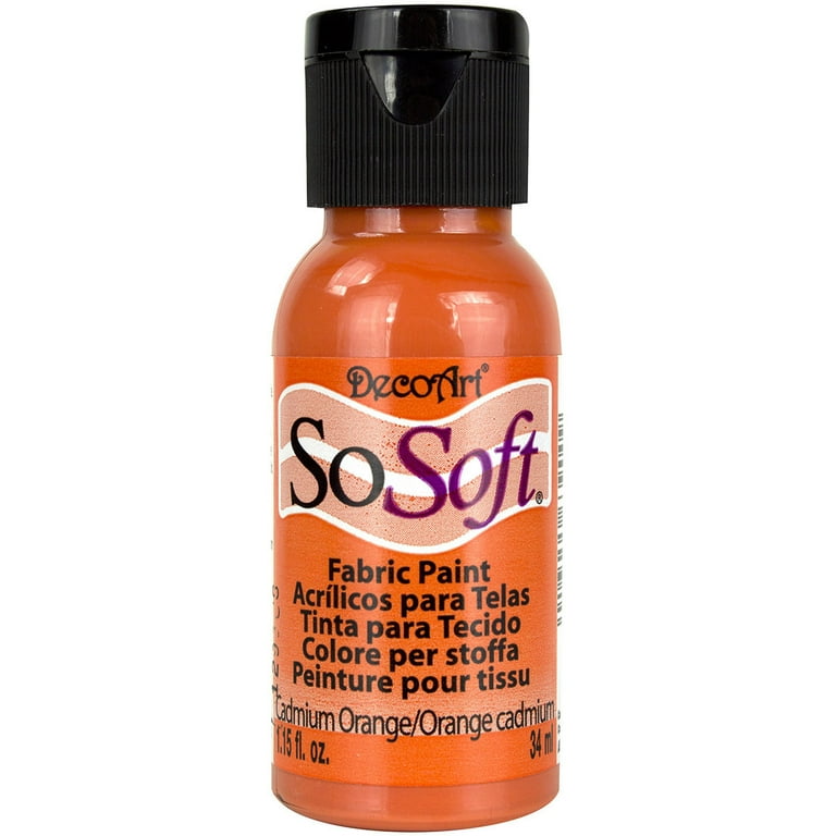 DecoArt 1 fl. oz. Cadmium Orange Hue SoSoft Fabric Paint – innovationssa