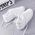 thumbnail image 2 of Zapatos blancos de mujer para primavera y otoño, zapatos de mujer para estudiantes, zapatos planos de moda, zapatillas deportivas casuales para primavera y otoño que combinan con todo, 2 of 4