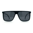 thumbnail image 5 of Polarized Oversize Flat Top Rectangle Horn Rim Plastic Mens Fashion Sunglasses Navy - Black, 5 of 8