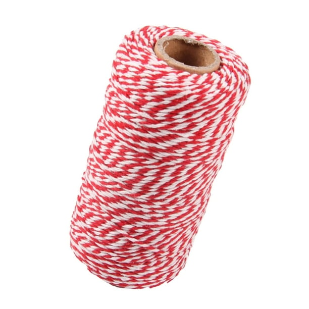 Cordón de Paquete de Hilo Artesanal Colcomx Hilo de Yute 2 Mm para Manualidades Rojo