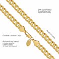 thumbnail image 4 of LIFETIME JEWELRY 9.5mm Cuban Link Chain Necklace 24k Gold Plated for Men and Women  (30 inches), 4 of 7
