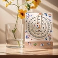 thumbnail image 2 of 5 Inch Rustic Wooden Perpetual Calendar Desk Display, Never Buy a Yearly Calendar Again Perfect for Home, Office, or Gift Easy Date Tracking with Rotating Design, 2 of 7