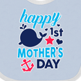 thumbnail image 4 of Inktastic Nautical Themed Happy 1st Mother's Day Boys or Girls Baby Bib, 4 of 4