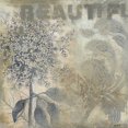 thumbnail image 2 of Wyatt Jr., Norman 12x12 Gold Ornate Wood Framed with Double Matting Museum Art Print Titled - Beautiful Flowers I, 2 of 4